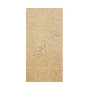 Story Hoşgeldiniz altın varak baskılı kraft renkli kağıt peçete