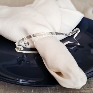 Balık Şeffaf Akrilik Peçete Halkası