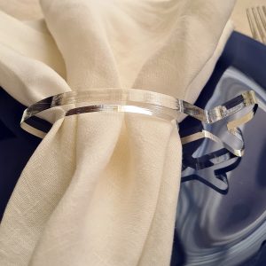 Balık Şeffaf Akrilik Peçete Halkası