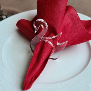 Kuğu Şeffaf Akrilik Peçete Halkası