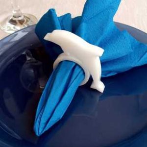 Yunus Beyaz Akrilik Peçete Halkası