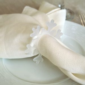 Kar Tanesi Akrilik Peçete Halkası