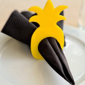 Ananas Sarı Akrilik Peçete Halkası