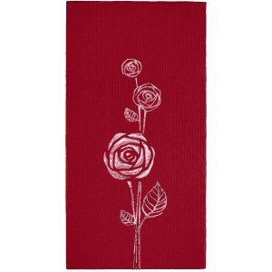 40x40 Cm Gül Rose Varak Güller Desenli 16'lı Bordo Renkli Kağıt Peçete