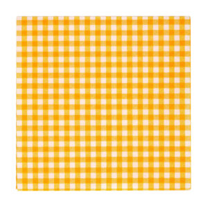 33x33 Cm 3 Katlı 20'li Sarı Beyaz Pötikare Desenli Kağıt Peçete