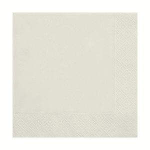 33x33 cm 2 Katlı 20'li Desenli Gümüş Açık Gri Renkli Kağıt Peçete