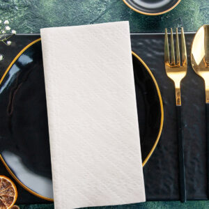 Story® 20×40 cm Kumaş Dokulu 1/4 Kitap Katlama 30’lu Airlaid Beyaz Peçete