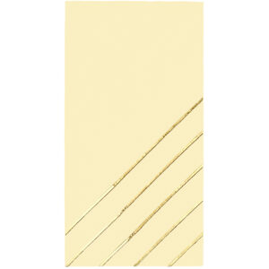 40x40 cm Altın Varak Çizgi Desenli 16'lı 1/8 Katlama Krem Renkli Kağıt Peçete